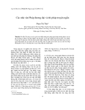 Báo cáo " Các nhà văn Pháp đương đại và thi pháp truyện ngắn "