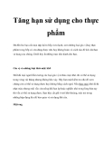 Tăng hạn sử dụng cho thực phẩm