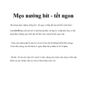 Mẹo nướng bít - tết ngon