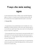 9 mẹo cho món nướng ngon