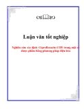 Luận văn tốt nghiệp: Nghiên cứu xác định Ciprofloxacin (CIP) trong một số dược phẩm bằng phương pháp điện hóa -  Nguyễn Thu Thủy