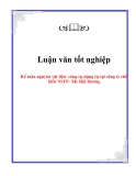 Luận văn tốt nghiệp: Kế toán nguyên vật liệu- công cụ dụng cụ tại công ty chế biến NSTP- XK Hải Dương