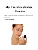 Mẹo trang điểm giúp bạn trẻ hơn tuổi