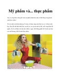 Mỹ phẩm và... thực phẩm