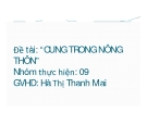 Đề tài: Cung trong nông thôn