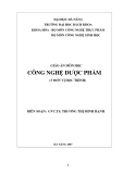 Giáo án môn học Công nghệ dược phẩm