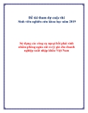 Đề tài :Sử dụng các công cụ ngoại hối phái sinh nhằm phòng ngừa rủi ro tỷ giá cho doanh nghiệp xuất nhập khẩu Việt Nam