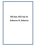 Bài học thất bại từ Johnson & Johnson