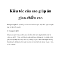 Kiểu tóc của sao giúp ăn gian chiều cao