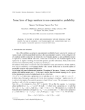 Báo cáo "Some laws of large numbers in non-commutative probability "