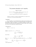 Báo cáo " The parameter-dependent cyclic inequality "