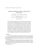 Báo cáo "Applying probabilistic model for ranking Webs in multi-context "