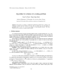 Báo cáo "Algorithm for solution of a routing problem "
