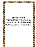 Luận văn: THUYẾT MINH THIẾT KẾ KỸ THUẬT CÔNG TRÌNH ĐIỆN XÃ `QUẢNG KHÊ- QUẢNG XƯƠNG THANH HOÁ