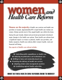 Women and Health Care Reform
