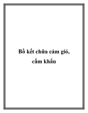 Bồ kết chữa cảm gió, cấm khẩu