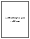 Ăn khoai lang tím giảm cân hiệu quả