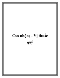 Con nhộng - Vị thuốc quý