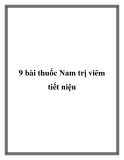 9 bài thuốc Nam trị viêm tiết niệu