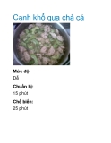 Canh khổ qua chả cá