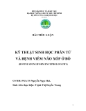 Tiểu luận: Kỹ thuật sinh học phân tử và bệnh viêm não xốp ở bò