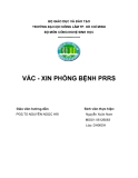 TIỂU LUẬN: VẮC - XIN PHÒNG BỆNH PRRS