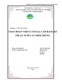 TIỂU LUẬN:CHẨN ĐOÁN VIRUS CÚM GIA CẦM BẰNG KỸ THUẬT NUÔI CẤY PHÔI TRỨNG