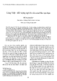 Báo cáo " Làng Việt – đối tượng nghiên cứu của khu vực học"