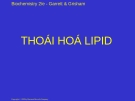 THOÁI HOÁ LIPID