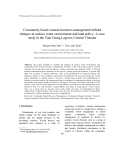 Báo cáo " Community based coastal resources management behind changes in surface water environment and land policy: A case study in the Tam Giang Lagoon, Central Vietnam "