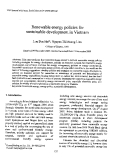 Báo cáo "Renewable energy policies for sustainable development in Vietnam "