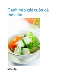 Canh bắp cải cuộn cá thác lác