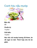 Canh hàu nấu mướp