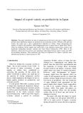 Báo cáo "  Impact of export variety on productivity in Japan "