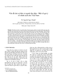 Báo cáo " Vấn đề chủ sở hữu và người đại diện - Một số gợi ý về chính sách cho Việt Nam "