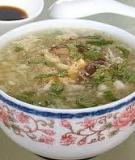 Canh trứng nấu nấm