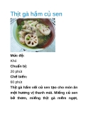 Thịt gà hầm củ sen