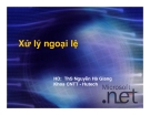 Xử lý ngoại lệ - ThS Nguyễn Hà Giang