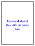 Chuyển dịch phạm vi tham chiếu của thương hiệu