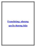 Franchising: kinh doanh nhượng quyền thương hiệu