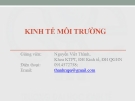 Kinh tế môi trường - Bài giảng 1