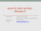 Kinh tế môi trường - Bài giảng 2