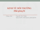 Kinh tế môi trường - Bài giảng 8