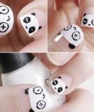 Nghịch ngợm với nail gấu trúc dễ thương