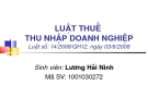 Tài liệu về Luật Thuế thu nhập doanh nghiệp