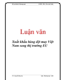  Luận văn: Xuất khẩu hàng dệt may Việt Nam sang thị trường EU