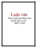 Luận văn: Thực trạng hoạt động kinh doanh dịch vụ tại NHCT-CN