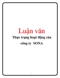  Luận văn: Thực trạng hoạt động của công ty SONA