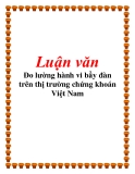 Luận văn: Đo lường hành vi bầy đàn trên thị trường chứng khoán Việt Nam