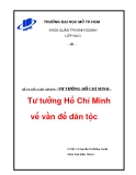 Tiểu luận : Tư tưởng Hồ Chí Minh về vấn đề dân tôc